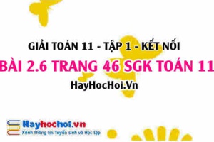 Giải bài 2.6 trang 46 Toán 11 tập 1 SGK Kết nối tri thức